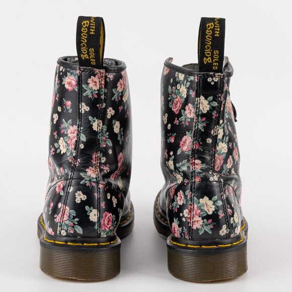 DR MARTENS 1460 Pascal English Vintage Rose Floral Combat Boots 9 - Picture 3 of 13